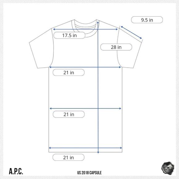 A.P.C. MICHAEL COTTON T-SHIRT IN WHITE / BLACK LOGO 2018 U.S. SEASONAL CAPSULE - Picture 10 of 10